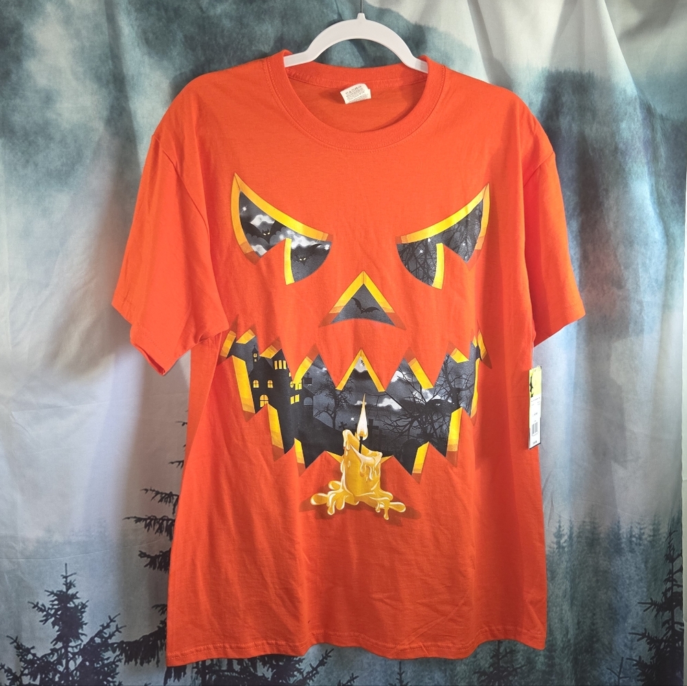 NWT Orange Pumpkin Halloween Shirt